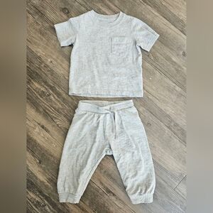 Light Gray Two-Piece Park Clothes Set